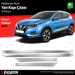 S-Dizayn Nissan Qashqai Krom Yan Kapı Çıtası 4 Prç 2014-2021