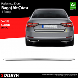 S-Dizayn Skoda Superb Krom Bagaj Alt Çıtası 2015 Üzeri