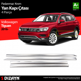 S-Dizayn VW Tiguan Krom Yan Kapı Çıtası 4 Prç. 2016 Üzeri