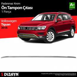 S-Dizayn VW Tiguan Krom Ön Tampon Çıtası 2016-2020