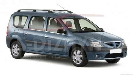 S-Dizayn Dacia Logan Mcv Krom Cam Çıtası 4 Prç 2005-2012