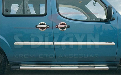 S-Dizayn Fiat Doblo Krom Yan Kapı Çıtası 4 Prç 2000-2006