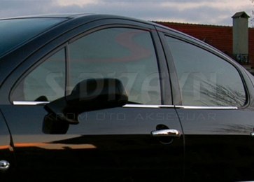 S-Dizayn Peugeot 407 Krom Cam Çıtası 4 Prç 2004-2010