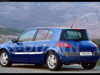S-Dizayn Renault Megane 2 Krom Yan Kapı Çıtası 4 Prç 2004-2005