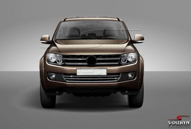 S-Dizayn VW Amarok Krom Ön Tampon Çıta 3 Prç. (4X2) 2010 Model Üzeri