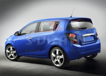 S-Dizayn Chevrolet Aveo 2 HB Krom Cam Çıtası 4 Prç 2012-2020