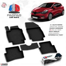 Renault Clio 4 4D Havuzlu Paspas 2012 ve Üzeri A+Kalite