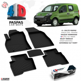 Fiat Fiorino 4D Havuzlu Paspas Siyah 2008-2017 A+Kalite