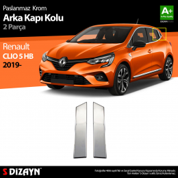 S-Dizayn Renault Clio 5 Krom Kapı Kolu Arka 2 Prç. 2019 ve Üzeri