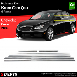 S-Dizayn Chevrolet Cruze SD Krom Cam Çıtası 6 Prç 2009-2019