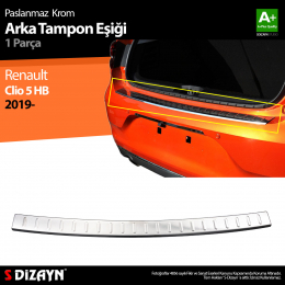 S-Dizayn Renault Clio 5 Krom Arka Tampon Eşiği 2019 ve Üzeri