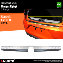 S-Dizayn Renault Clio 5 Krom Bagaj İç Eşiği 2 Prç.2019 ve Üzeri