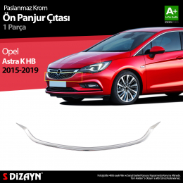 S-Dizayn Opel Astra K HB Krom Ön Panjur Çıtası 1 Prç. 2015-2019