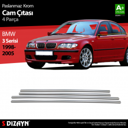 S-Dizayn Bmw 3 Serisi E46 Krom Cam Çıtası 4 Prç 1998-2005