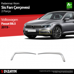 S-Dizayn VW Passat B8.5 Krom Sis Farı Çerçevesi 2 Parça 2019 ve Üzeri S-Dizayn