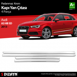 S-Dizayn Audi A3 HB SD Krom Kapı Yan Çıtası 2013-2017