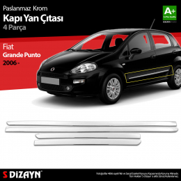 S-Dizayn Fiat Grande Punto Krom Kapı Yan Çıtası 2006-2018