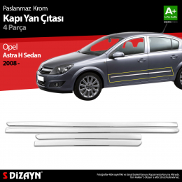 S-Dizayn Opel Astra H SD Krom Kapı Yan Çıtası 2008 Üzeri