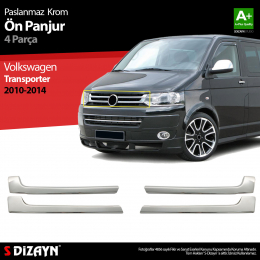 S-Dizayn VW T5 Transporter Krom Ön Panjur 4 Prç 2010 Üzeri