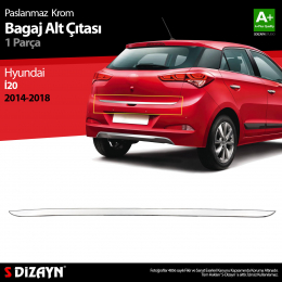 S-Dizayn Hyundai i20 Krom Bagaj Alt Çıtası 2014-2018