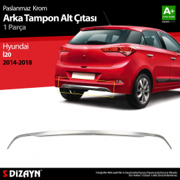 S-Dizayn Hyundai i20 Krom Arka Tampon Alt Çıtası 1 Prç. 2014-2018