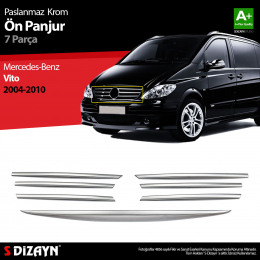 S-Dizayn Mercedes Vito Krom Ön Panjur 7 Prç 2004-2010