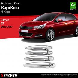 S-Dizayn Citroen C4 HB Krom Kapı Kolu 4 Kapı 2010-2020