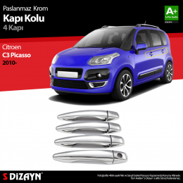 S-Dizayn Citroen C3 Picasso Krom Kapı Kolu 4 Kapı 2010 Üzeri