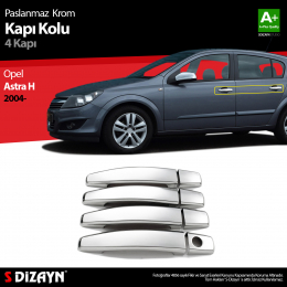 S-Dizayn Opel Astra H Krom Kapı Kolu 4 Kapı 2004 Üzeri