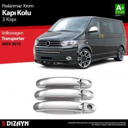 S-Dizayn VW T5 Transporter Krom Kapı Kolu 3 Kapı 2003-2010