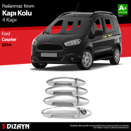 S-Dizayn Ford Courier Krom Kapı Kolu 4 Kapı 2014-2022