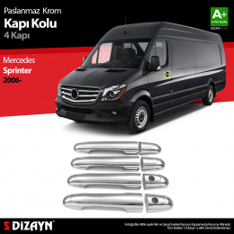 S-Dizayn Mercedes Sprinter W906 Krom Kapı Kolu 4 Kapı 2006 Üzeri