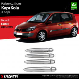 S-Dizayn Renault Scenic 2 Krom Kapı Kolu 4 Kapı 2003-2009