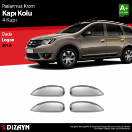 S-Dizayn Dacia Logan Mcv Krom Kapı Kolu 4 Kapı 2013-2020