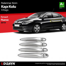 S-Dizayn Renault Fluence Krom Kapı Kolu 4 Kapı 2010 Üzeri