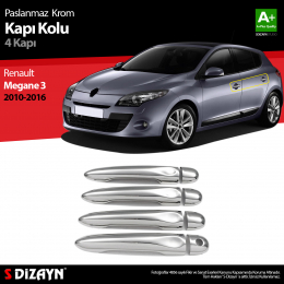 S-Dizayn Renault Megane 3 Krom Kapı Kolu 4 Kapı 2010-2016