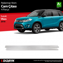 S-Dizayn Suzuki Vitara Krom Cam Çıtası 4 Prç. 2016 Üzeri