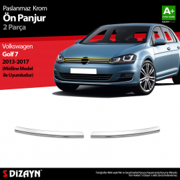 S-Dizayn VW Golf 7 Krom Ön Panjur 2 Prç. Midline 2013-2017