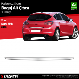 S-Dizayn Opel Astra J HB Krom Bagaj Alt Çıta 2010 Üzeri