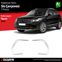 S-Dizayn VW Tiguan Krom Sis Çerçevesi 2 Prç. 2020 Üzeri