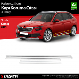 S-Dizayn Skoda Kamiq Krom Kapı Koruma Çıtası 4 Prç. 2019 Üzeri