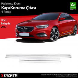 S-Dizayn Opel İnsignia Krom Kapı Koruma Çıtası 4 Prç. 2017 Üzeri