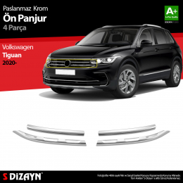 S-Dizayn VW Tiguan Krom Ön Panjur 4 Prç. 2020 Üzeri