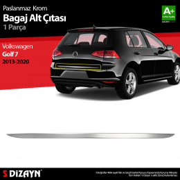 S-Dizayn VW Golf 7 Krom Bagaj Alt Çıta 2013-2020