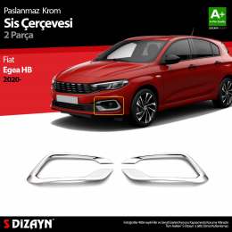 S-Dizayn Fiat Egea HB Krom Sis Çerçevesi 2 Prç. 2020 Üzeri