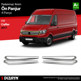 S-Dizayn VW Crafter Krom Ön Panjur 4 Prç 2017 Üzeri