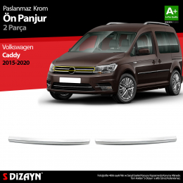 S-Dizayn VW Caddy Krom Ön Panjur 2 Prç. 2015-2020