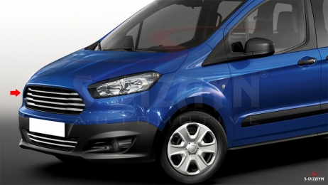 S-Dizayn Ford Courier Krom Ön Panjur 4 Prç. Orj Model 2014-2017