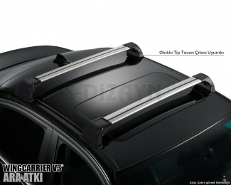 Porsche Cayenne 1 Ara Atkı Wingcarrier V3 Gri 2003-2010