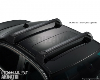 Porsche Cayenne 1 Ara Atkı Wingcarrier V3 Siyah 2003-2010